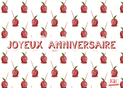 Pommes d'amour pour un joyeux anniversaire
